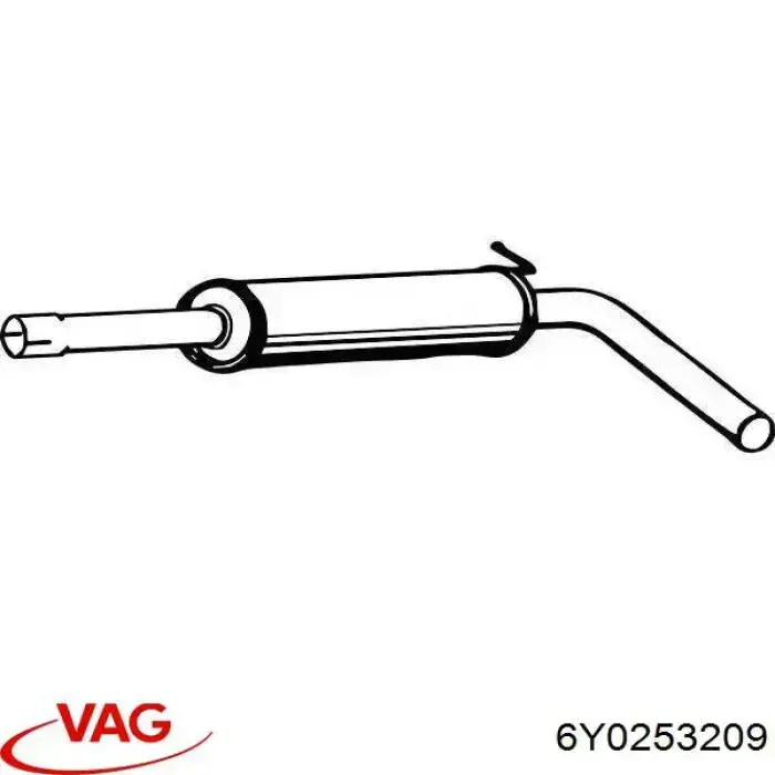 6Y0253209 VAG Глушитель центральный