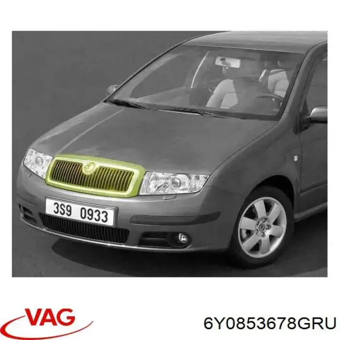 Купить 6Y0853678GRU VAG Накладка (рамка) решетки радиатора