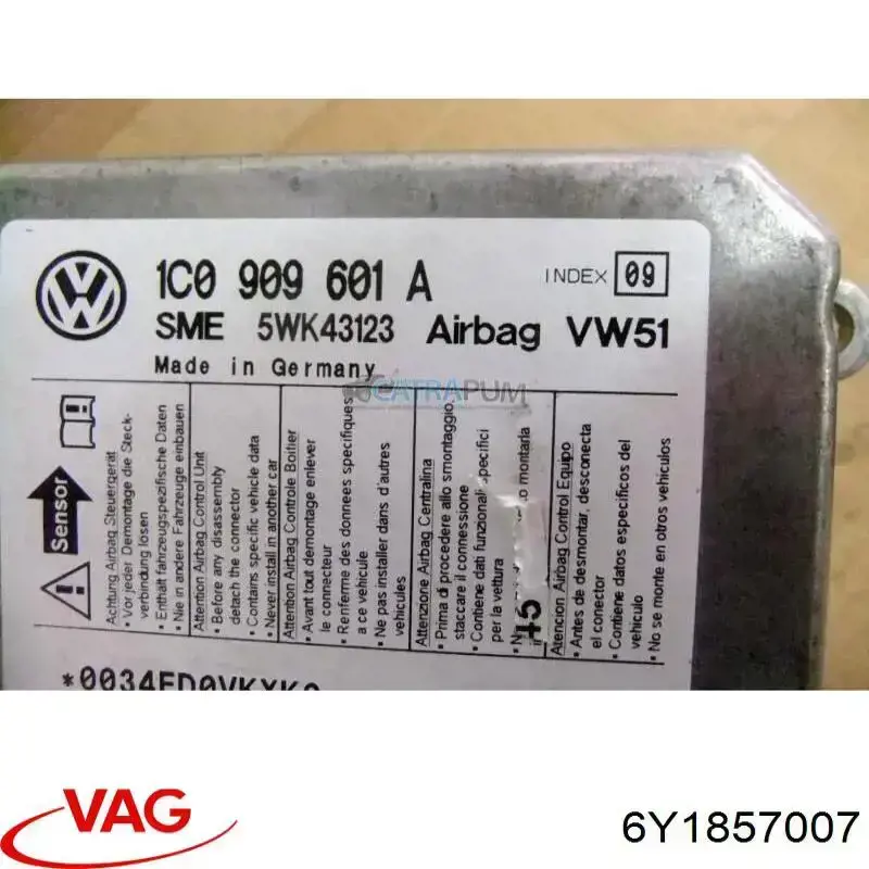 Панель приборная торпеды VAG 6Y1857007