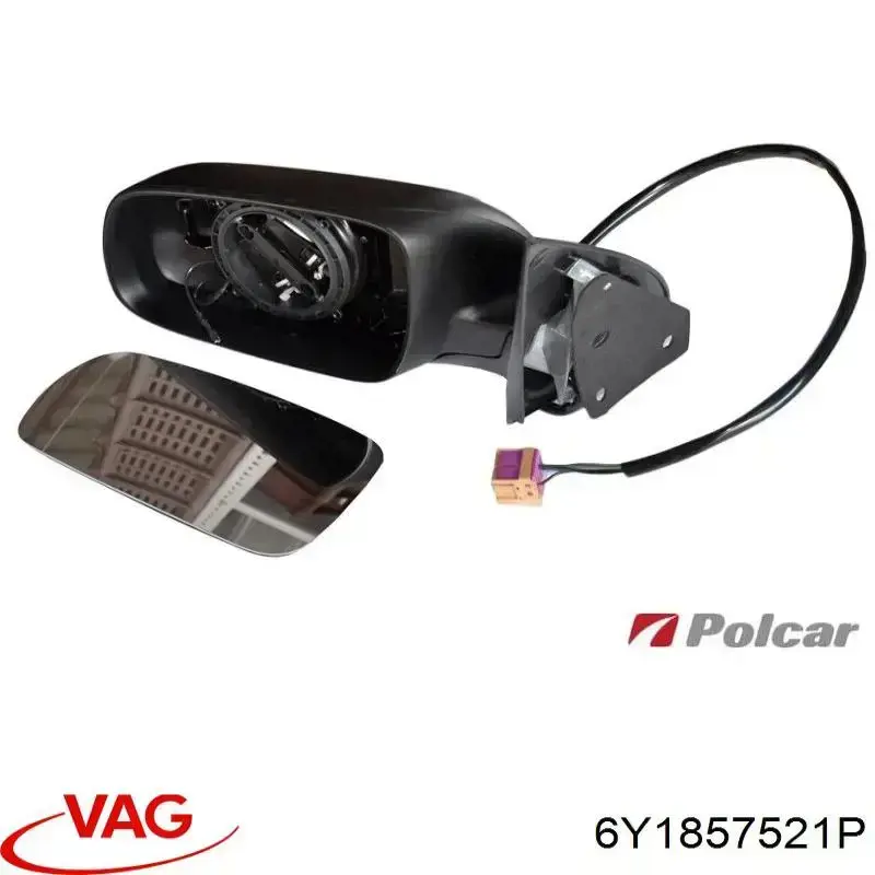 Купить 6Y1857521P VAG Стекло зеркала заднего вида, левого