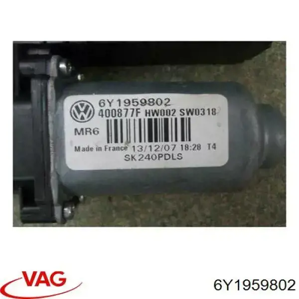 Купить 6Y1959802SK4 VAG Мотор стеклоподъемника двери передней правой