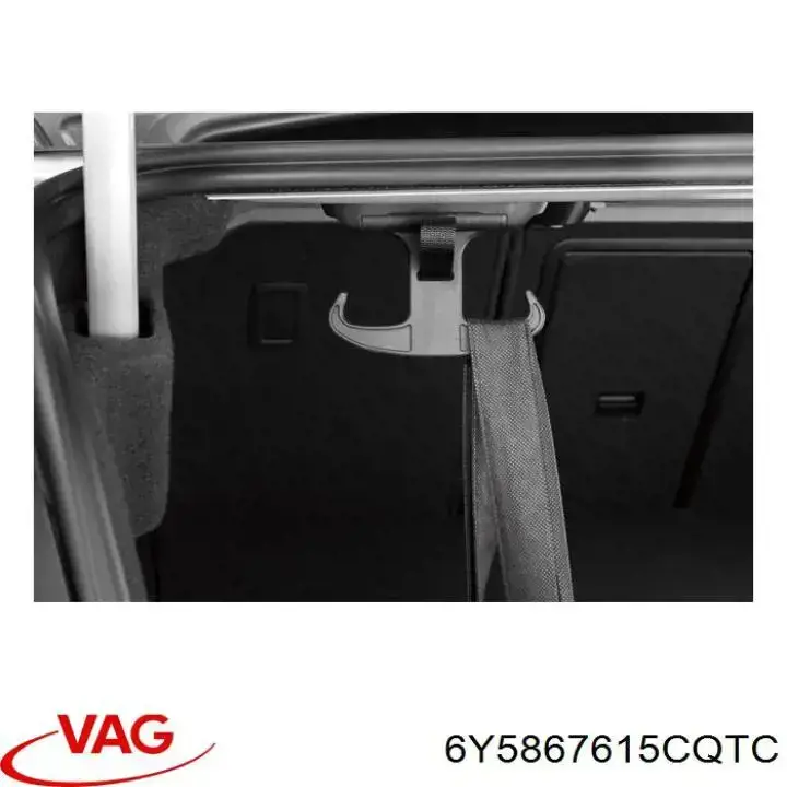 Крюк для сумок багажного отделения VAG 6Y5867615CQTC цена, от 12.67 USD