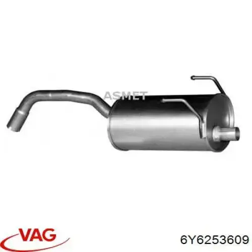 Глушитель задний 6Y6253609 VAG