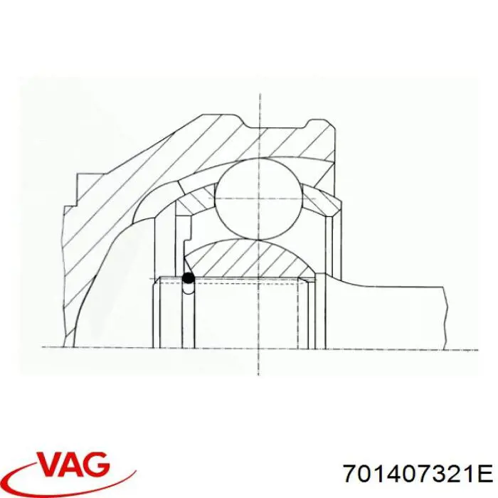 Купить 701407321E VAG Внешняя граната