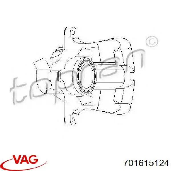Купить 701615124 VAG Суппорт тормозной передний правый