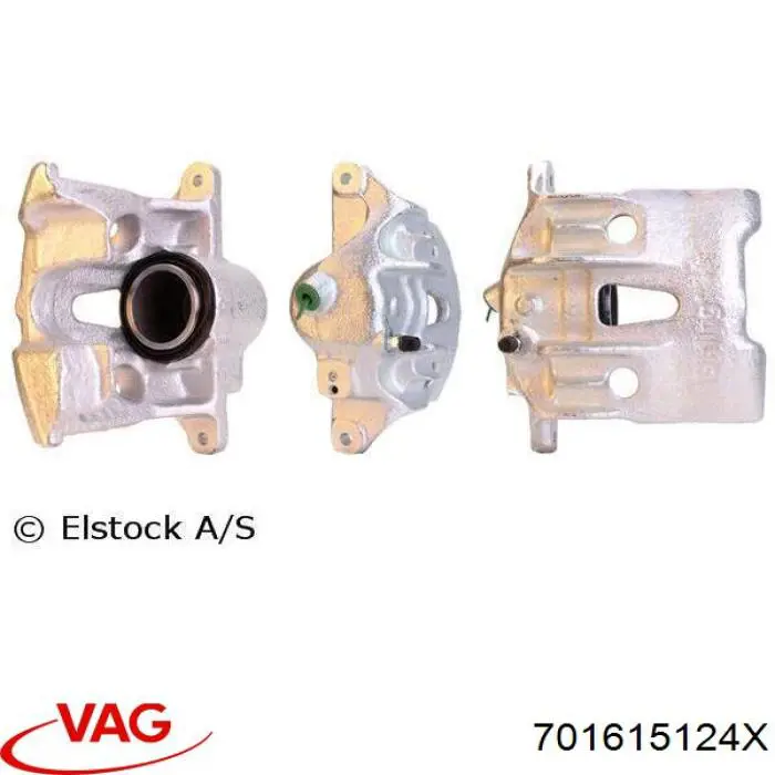 Купить 701615124X VAG Суппорт тормозной передний правый