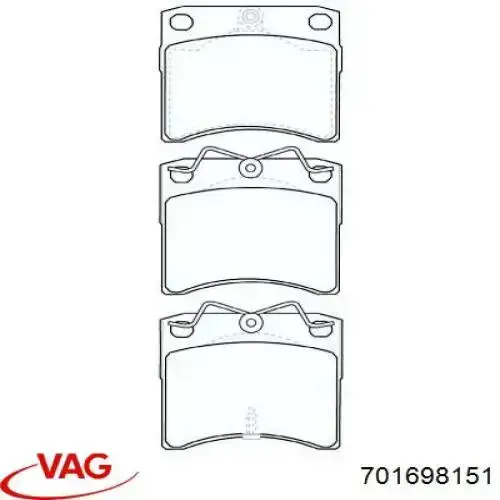 Тормозные колодки VAG 701698151