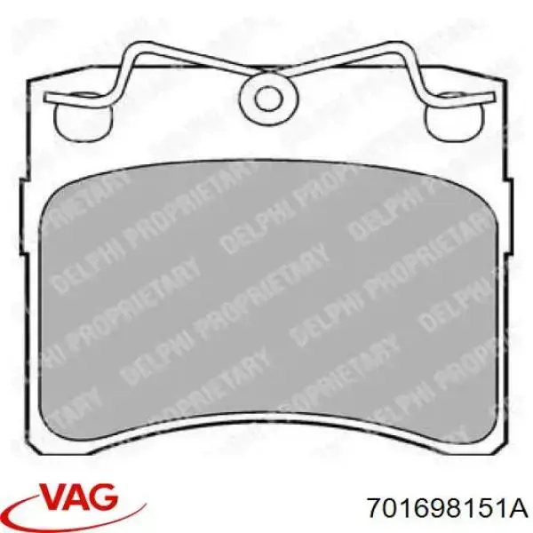 Купить 701698151A VAG Колодки тормозные