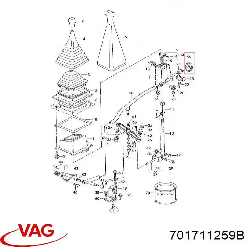 701711259B VAG Втулка переключения передач