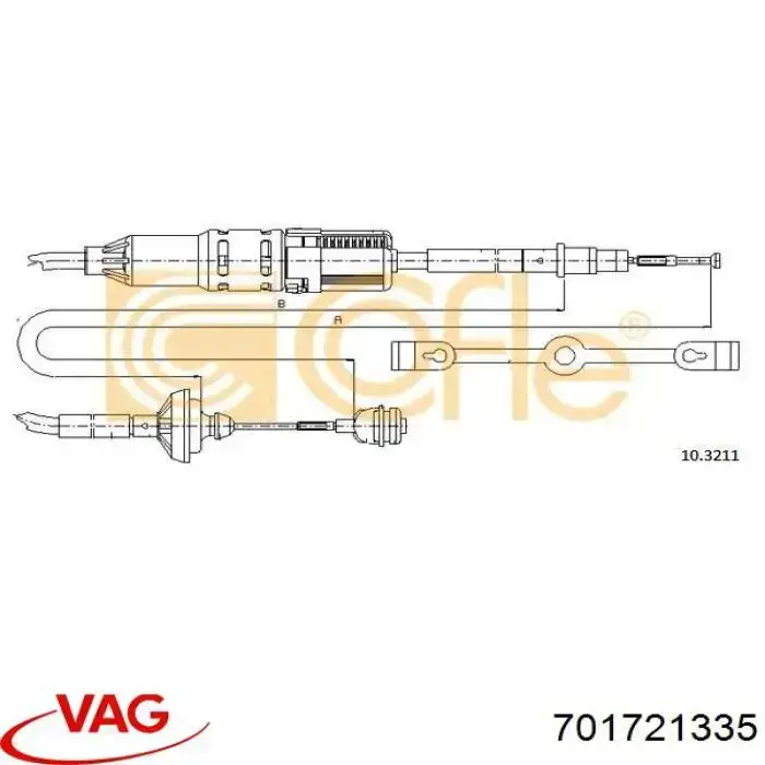 Купить 701721335 VAG Трос сцепления