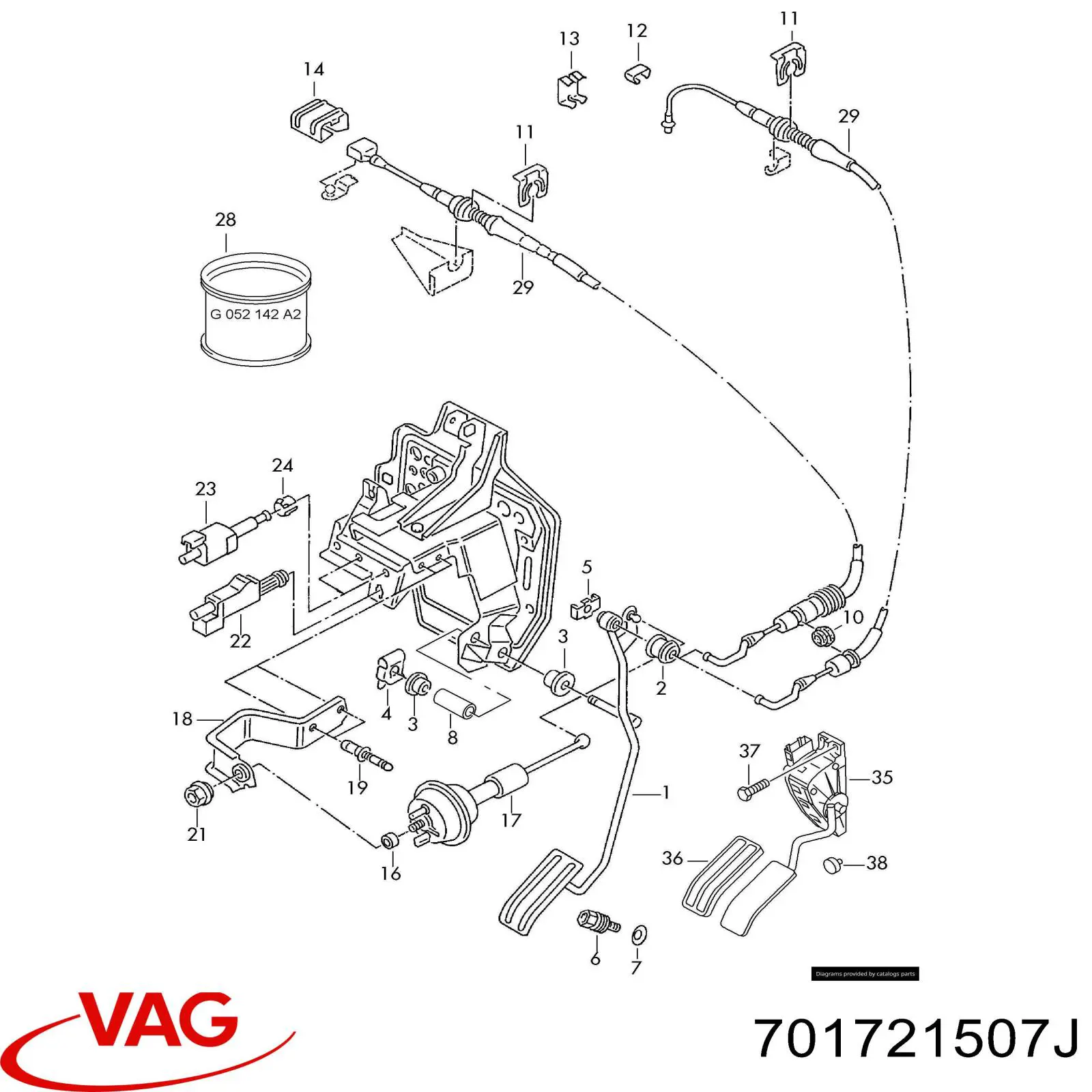 701721507J VAG Педали газа