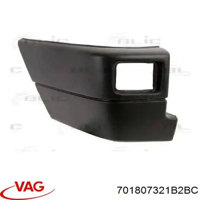 701807321B2BC VAG Клык заднего бампера левый