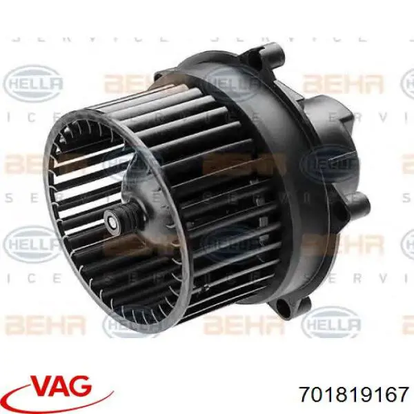 701819167 VAG Мотор вентилятора печки (отопителя салона) задний