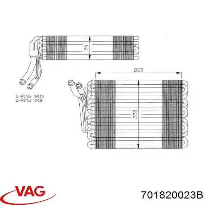  Испаритель кондиционера Volkswagen Transporter 