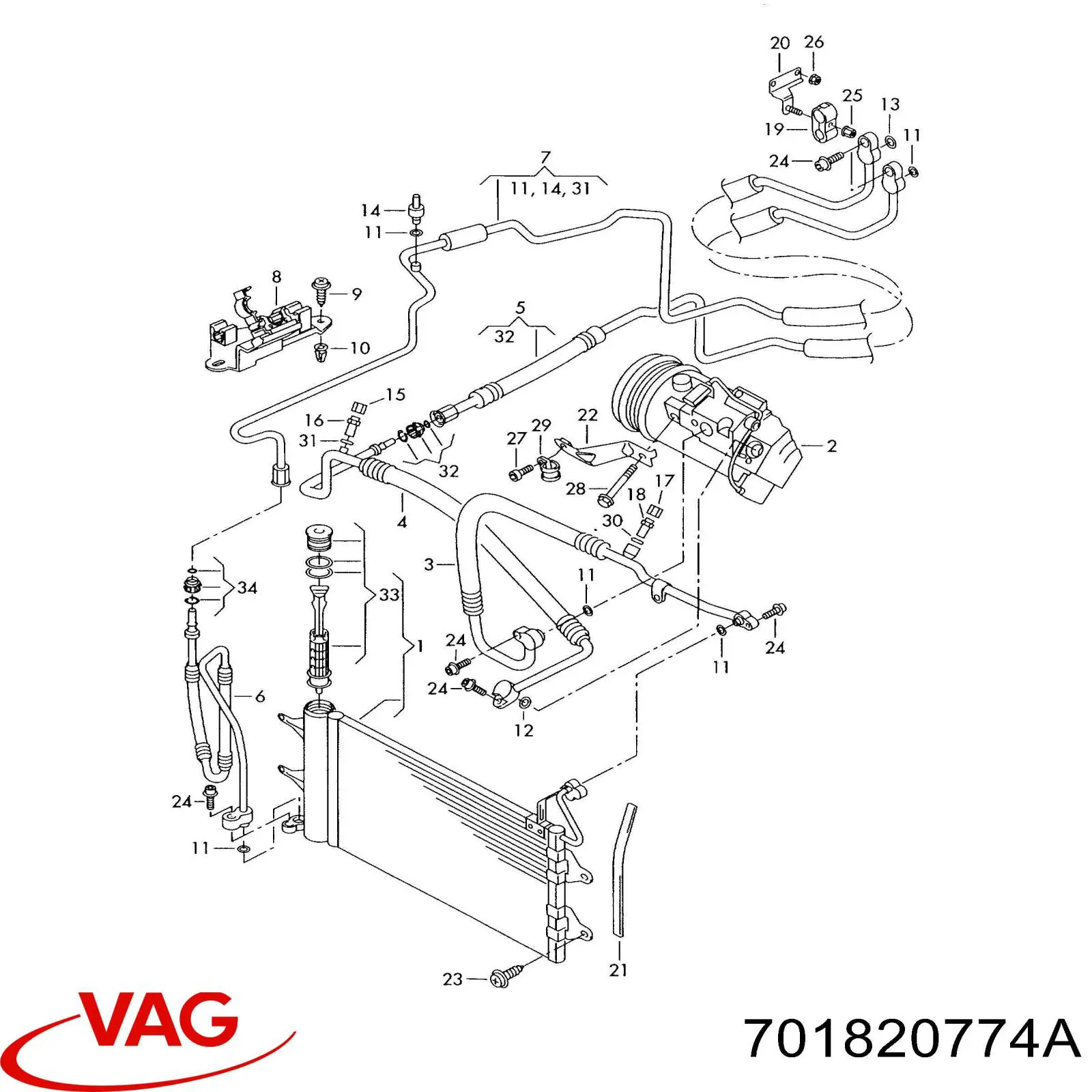  VAG 701820774A цена, от 4.23 USD