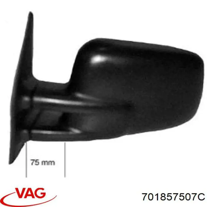 Зеркало заднего вида, левое VAG 701857507C цена, от 30.02 USD