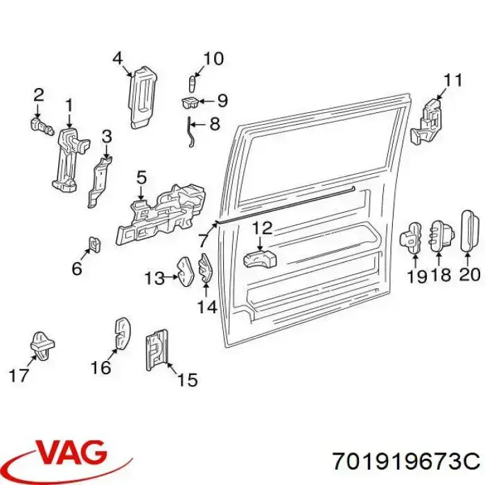 Купить 701919673C VAG Датчик указателя уровня топлива