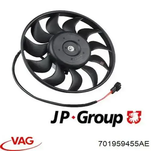 Вентилятор/крыльчатка радиатора охлаждения VAG 701959455AE цена, от 50.79 USD