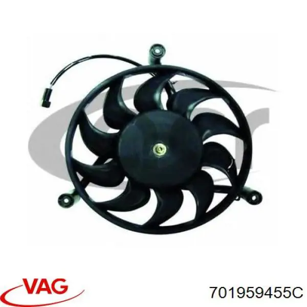 Вентилятор (крыльчатка) радиатора охлаждения VAG 701959455C