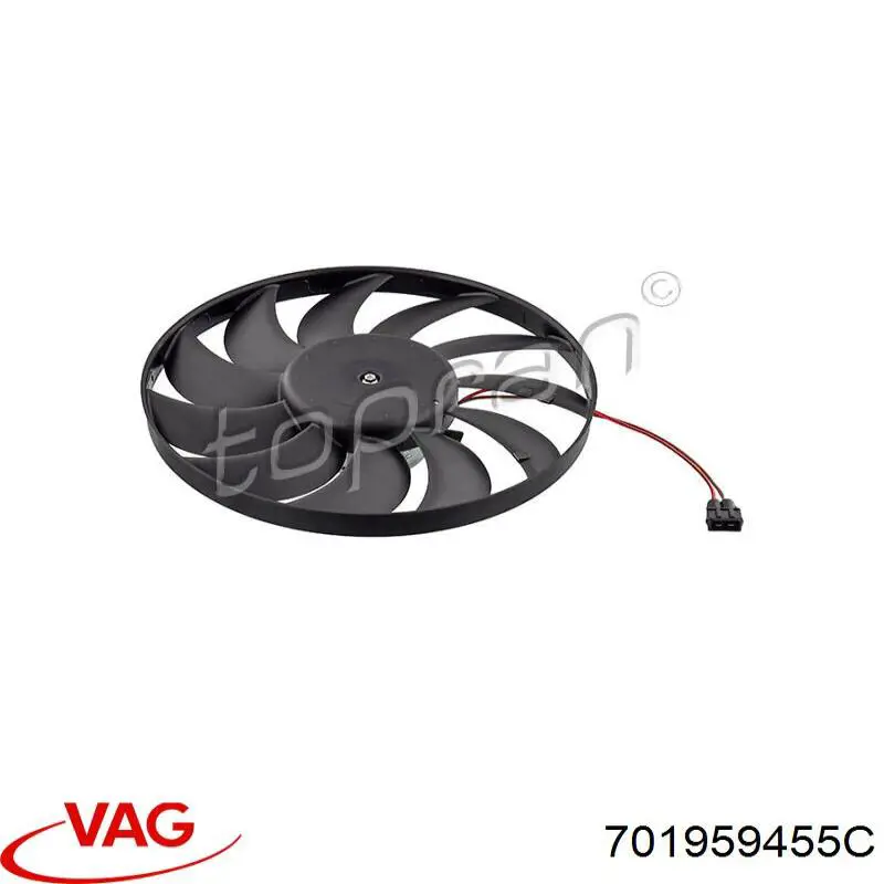 Вентилятор радиатора кондиционера VAG 701959455C