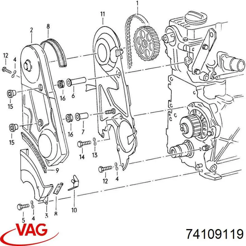 Ремень ГРМ 74109119 VAG