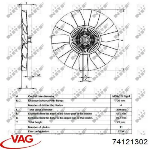 Вискозная муфта VAG 74121302 цена, от 83.78 USD