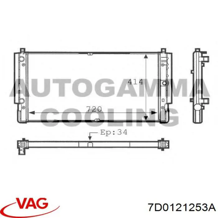 Купить VNA2245 AVA Радиатор водяной