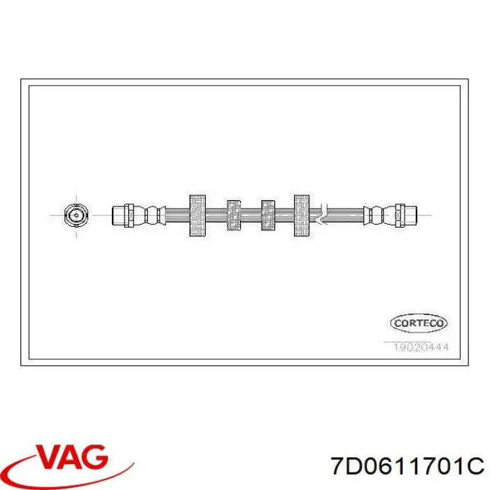 Шланг тормозной передний VAG 7D0611701C цена, от 5.90 USD