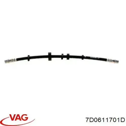 7D0611701D VAG Гибкая тормозная трубка передняя
