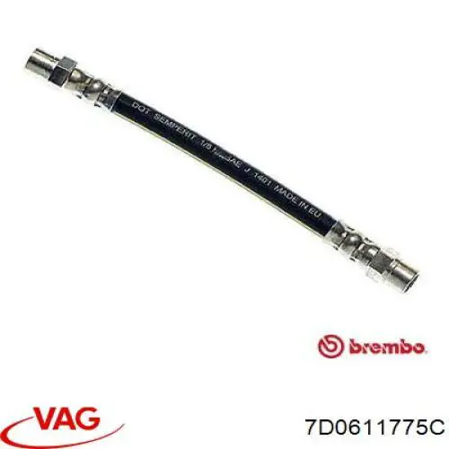 Шланг тормозной задний, правый VAG 7D0611775C цена, от 4.21 USD