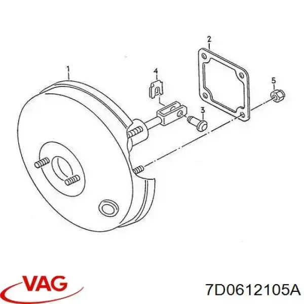 Усилитель тормозов 701612105C VAG