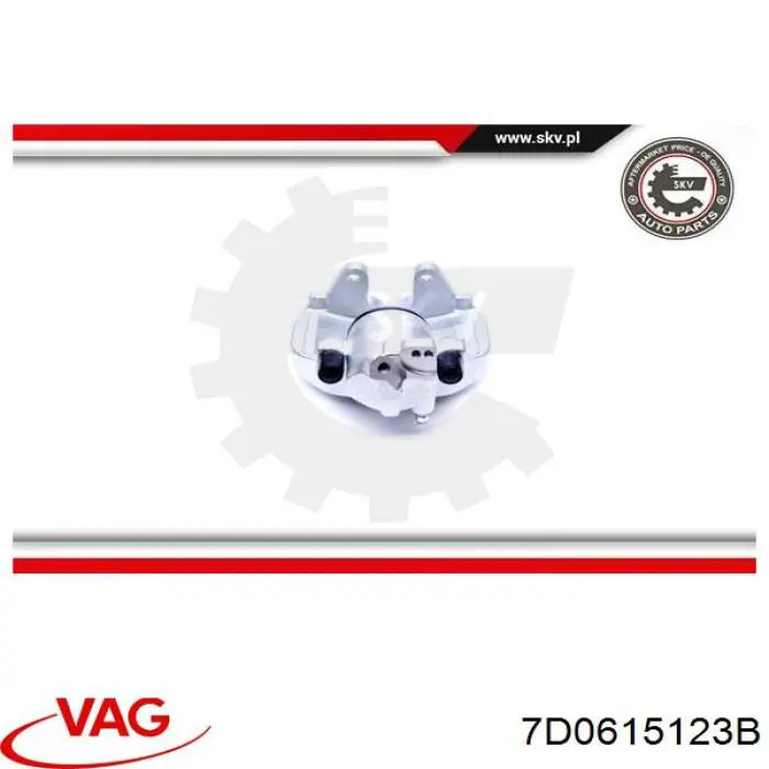 7D0615123B VAG Суппорт тормозной, передний, левый