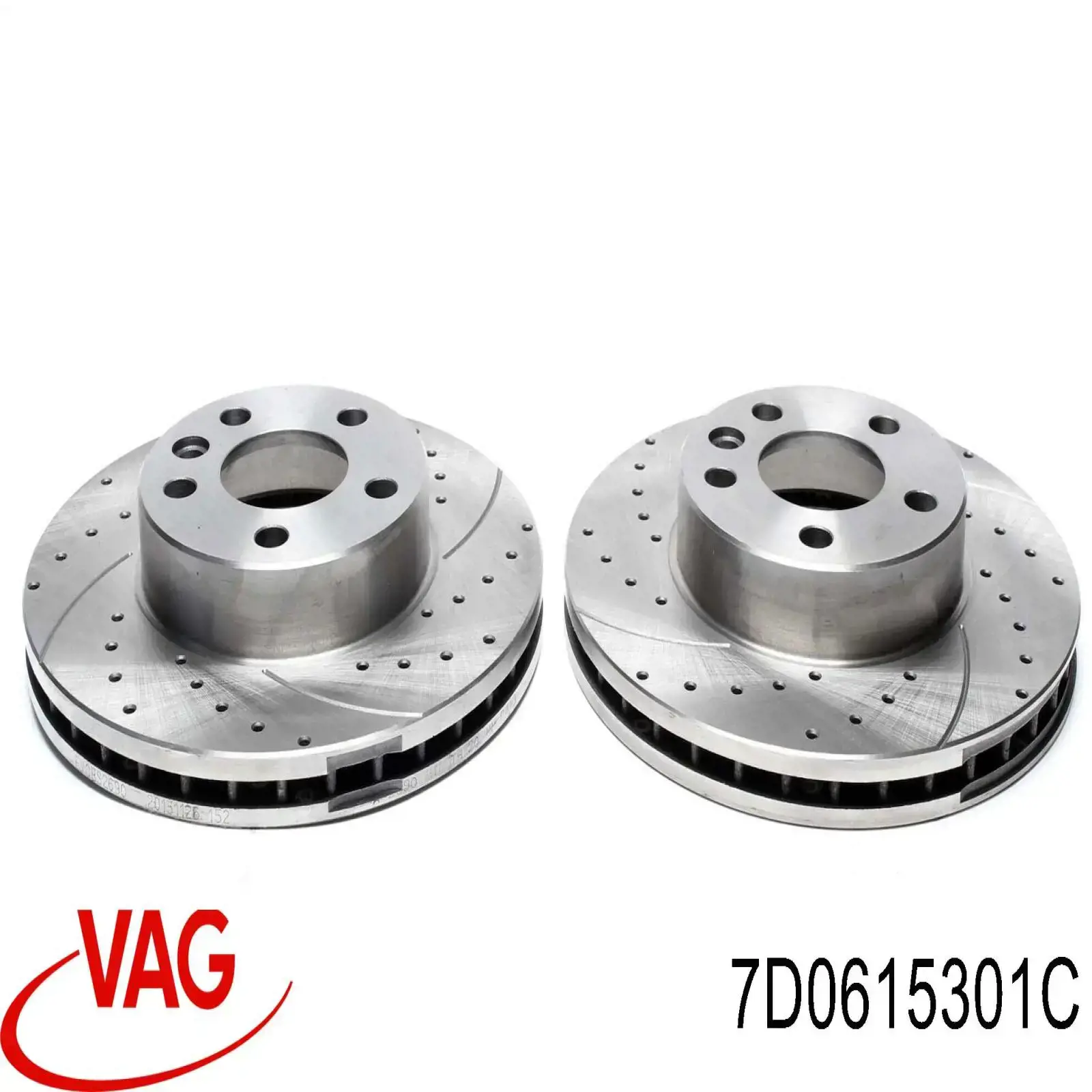 7D0615301C VAG Диск тормозной передний