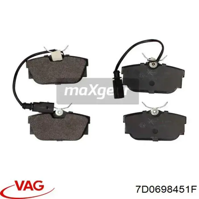 7D0698451F VAG Колодки тормозные дисковые комплект