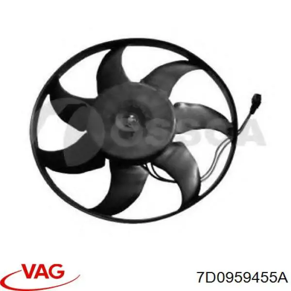 Электровентилятор охлаждения в сборе VAG 7D0959455A цена, от 57.34 USD