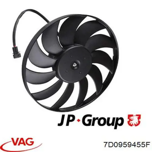 7D0959455F VAG электровентилятор охлаждения в сборе (мотор+крыльчатка)