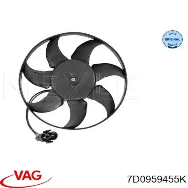 Электровентилятор охлаждения в сборе VAG 7D0959455K цена, от 46.40 USD