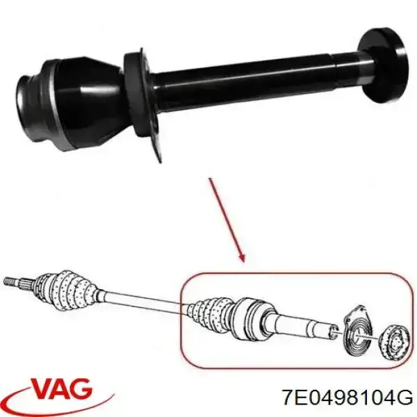 ШРУС внутренний правый 7E0498104G VAG