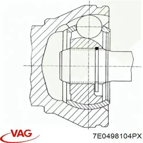 Шарнир привода внутренний VAG 7E0498104PX цена, от 96.02 USD