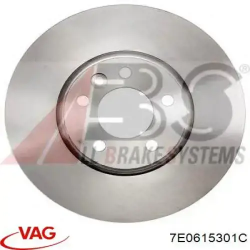 7E0615301C VAG диск тормозной передний