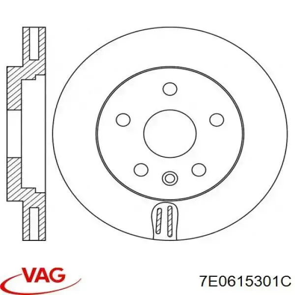 Купить 7E0615301C VAG Ротор тормозной