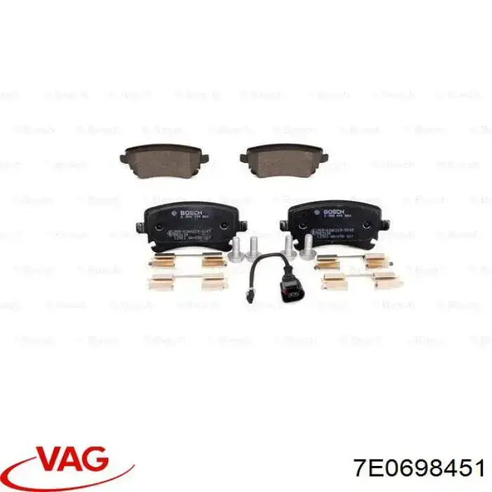 Задние тормозные колодки 7E0698451 VAG