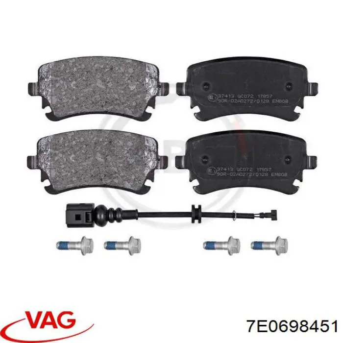7E0698451 VAG Колодки тормозные дисковые комплект