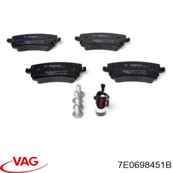 7E0698451B VAG Колодки тормозные дисковые комплект