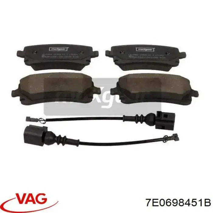 Купить 7E0698451B VAG Колодки тормозные задние, дисковые