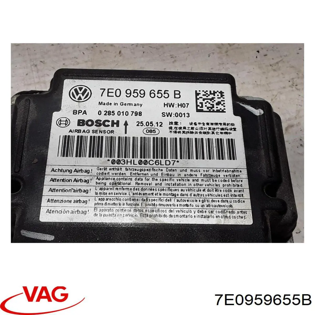 Блок управления airbag VAG 7E0959655B цена, от 38.01 USD
