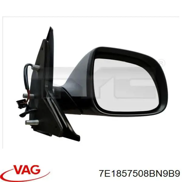 Правое зеркало 7E1857508BN9B9 VAG