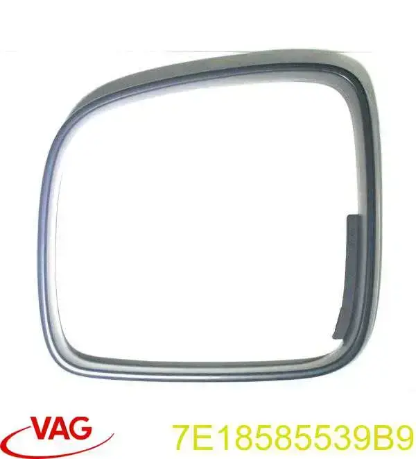 7E18585539B9 VAG placa sobreposta (tampa do espelho de retrovisão esquerdo)