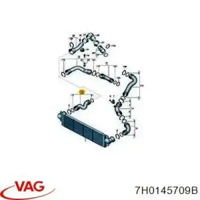 Купить 7H0145709B VAG Патрубок интеркулера