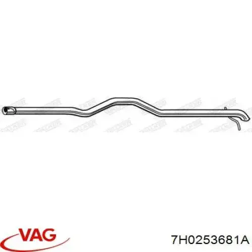 Купить 7H0253681A VAG Глушитель задний